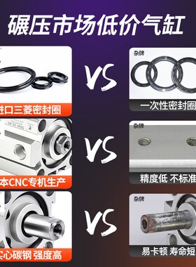 星辰小型气动薄型气缸SDA50/63/80/100-10*15X35XP30X20*45*40X75