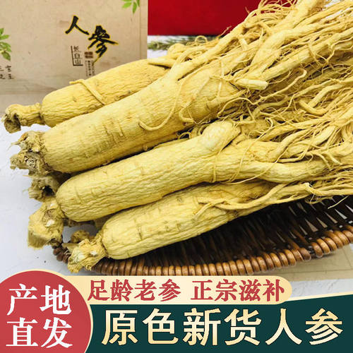 吉林长白山生晒参 六年野山参原皮参切片泡酒 白参干货500克