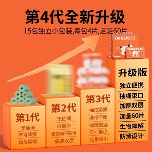 宠物束绳拾便袋不脏手加厚双层捡屎袋捡狗便神器一次性环保铲屎袋