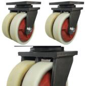 双排脚轮.风电扇叶台车脚轮.仓储台车轮.