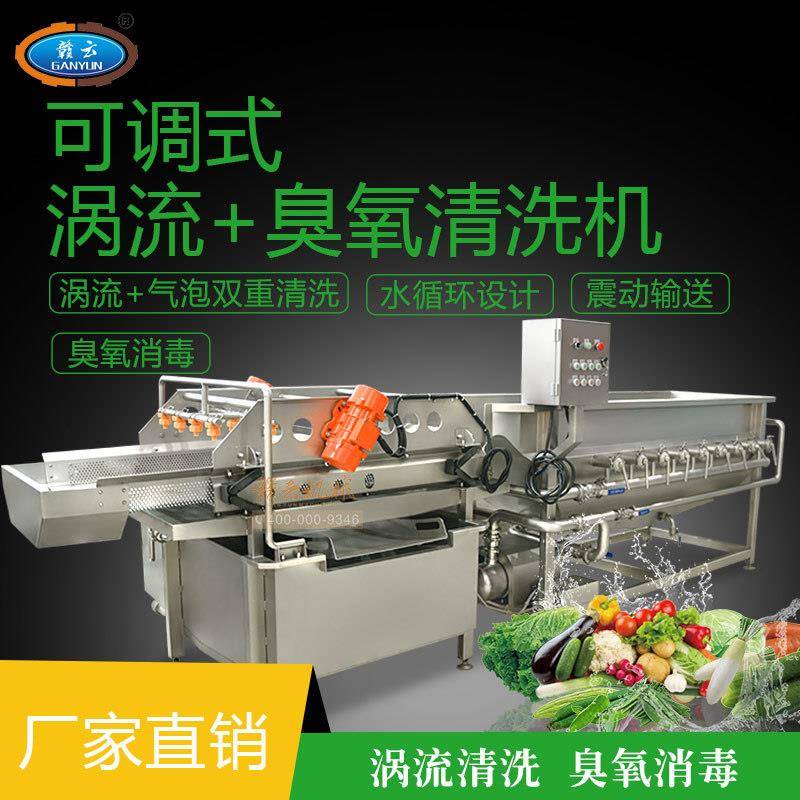 涡流震荡清洗机全自动蔬菜清洗机流水线洗菜机臭氧气泡洗菜机