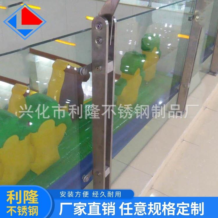 不锈钢栏杆立柱双夹片实心圆棒配件厂家供应304