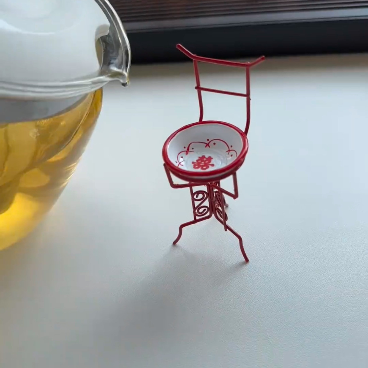 可爱缩小版复古风新款配件mini双喜模型玩具迷你食玩创意摆件