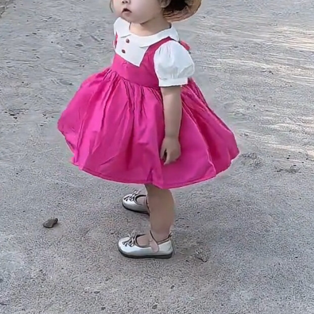 可爱日常公主裙夏装礼服蓬蓬裙女童连衣裙新款儿童宝宝短袖