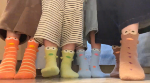 袜子男女同款可爱搞怪中筒袜居家保暖睡眠袜女比奇堡丑鱼袜子女