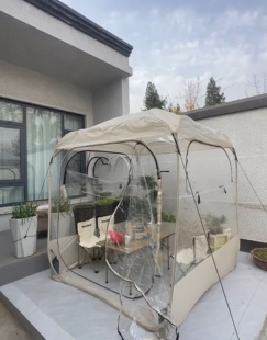 阳光房便携式老年人晒暖防风晒太阳冬季透明帐篷户外庭院露营方便