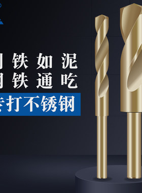 M2小柄麻花钻直柄等柄钻头金属开孔1/2高速钢木工16毫米22mm30mm