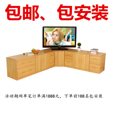 实木转角电视柜客厅墙角电视柜农村老人老式电视柜厨房矮柜地柜