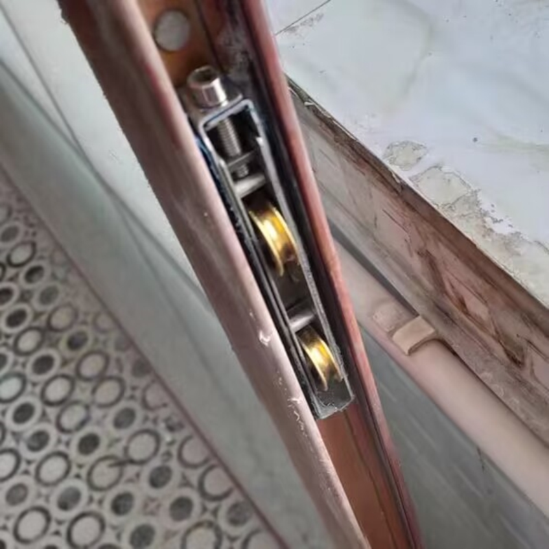 滑轮底部轮子玻璃门不锈钢塑钢门老式滚轮推拉门长条轮地滑轮轨道