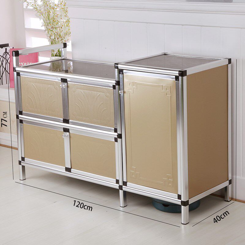 爆家用简易橱柜厨房柜子储物柜组装收纳柜茶水柜灶台柜餐边柜碗品