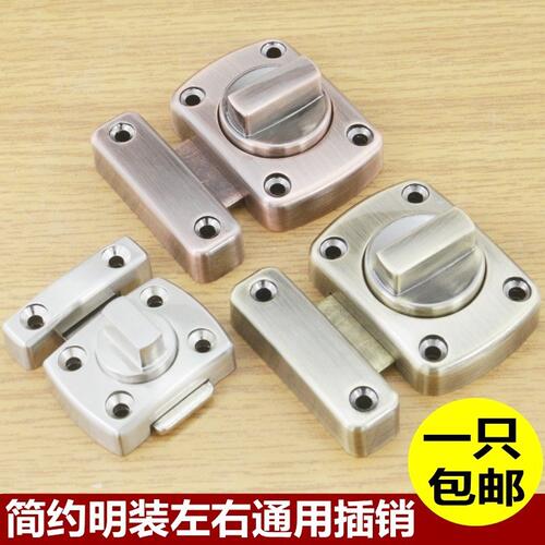 行韵木门锁古铜色明装锁扣对开门防护铁栓大门插销门栓锁加长家用