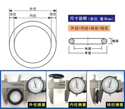 防水圈圈o型圈绿色密封圈丁晴橡胶塑料氟胶耐高温修理盒圆环