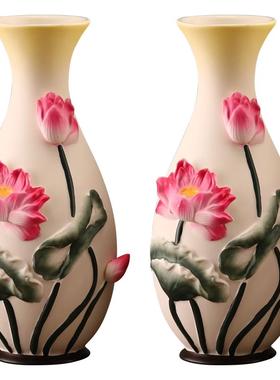 清荷小肚花瓶摆件家用佛前供奉观音瓶插花供花瓶供佛用品莲花净瓶