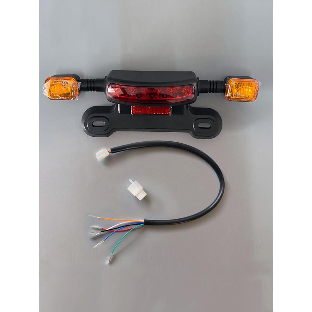 电动车三合一尾灯48 /60V含转向灯刹车灯日行灯12V LED灯轻摩加装