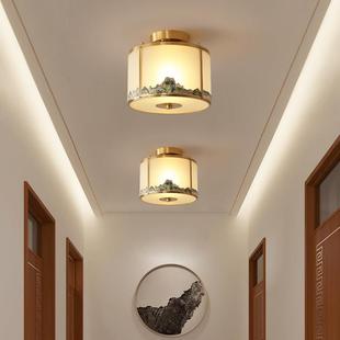 新中式过道灯走廊灯阳台玄关吸顶灯入户现代简约门厅中国风小吊灯