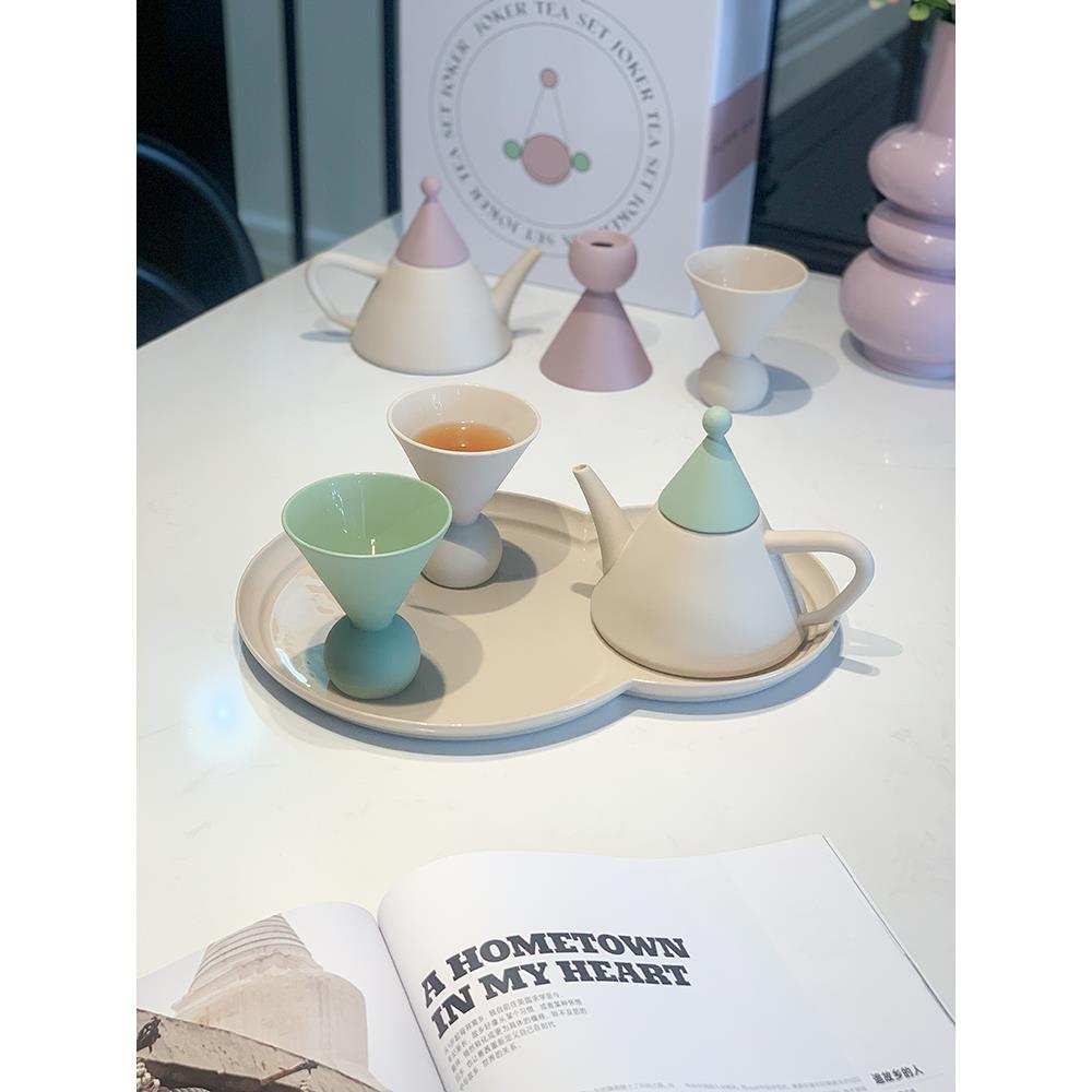 HoneyMee法式创意陶瓷下午茶茶具高档陶瓷茶壶茶杯子茶盘礼盒套装