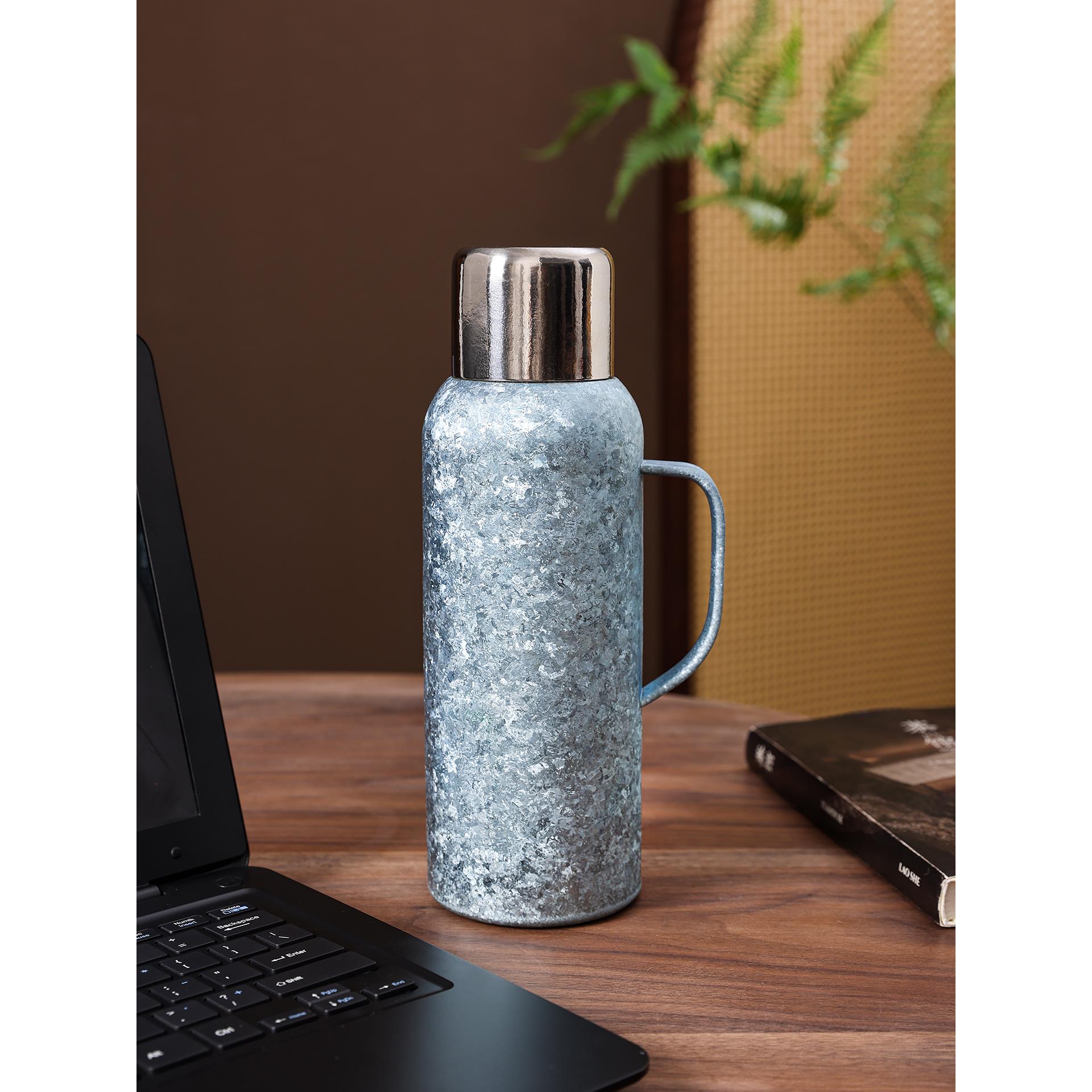 纯钛保温焖茶壶1000毫升大容量机械测温传家壶茶水分离钛合金杯子