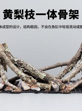南美缸黄梨枝沉木 生态鱼缸造景骨架 天然水族造景素材