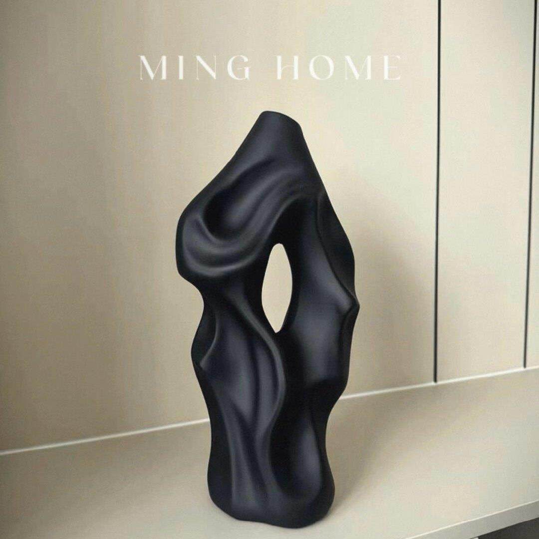 花瓶设计感小众中古落地摆件简约家居陶瓷干 干燥花瓶抽象艺术装,家居饰品,花瓶,淘宝优惠券,粉丝福利购,淘宝优惠卷