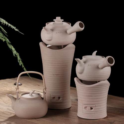 黄树藩手拉白泥砂铫 /玉书煨/砂挑/茶铫/白泥炉/炭炉/白泥壶/茶壶