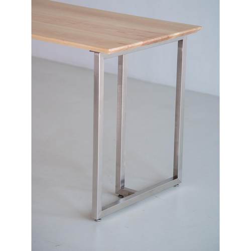 鼎哆不锈钢桌腿T字型可定制书桌大板餐桌支撑架金属钢架桌脚支架