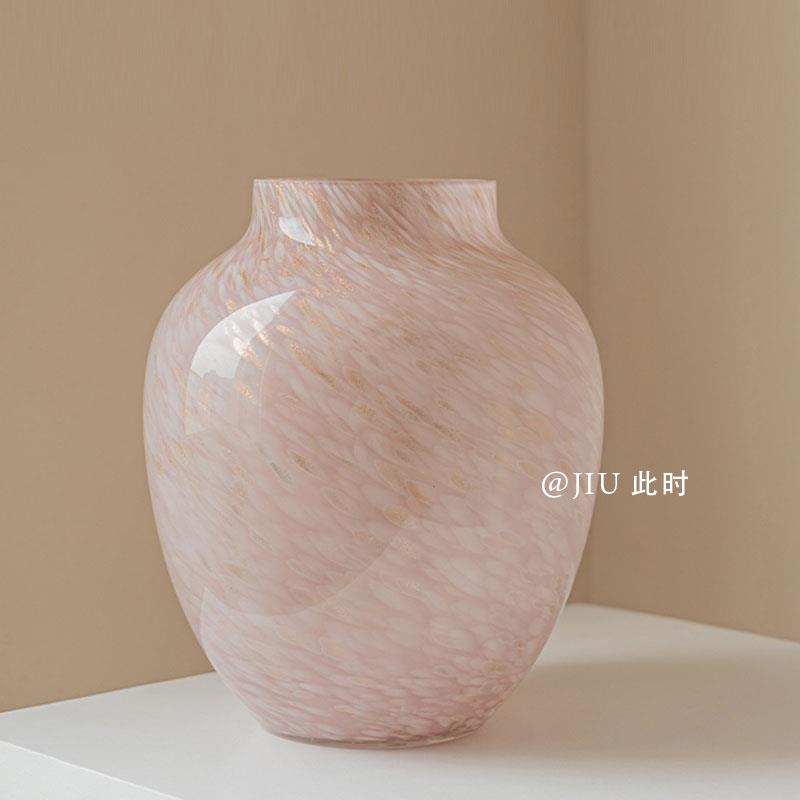 JIU此时 | 特别好看的花瓶轻奢琉璃高级感小众设计感玻璃客厅装饰