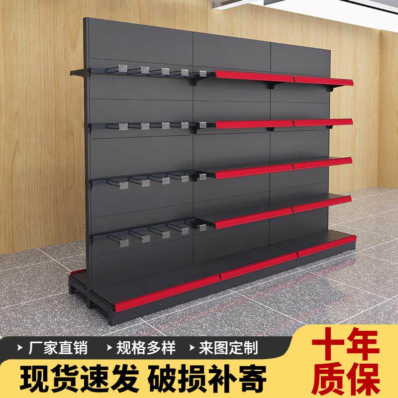 超市货架商店展示架小卖部商超便利店母婴文具店单双面多层置物架