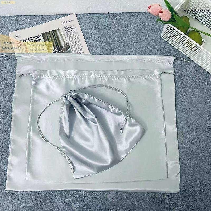 包包防尘袋束口抽绳旅行内衣内裤收纳袋大号丝质睡衣袋围巾包装袋