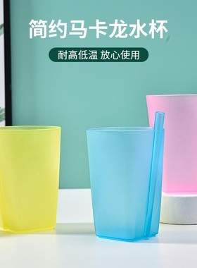 连体成吸管防54103摔婴儿童宝宝小孩家用果水杯杯汁塑料人无盖