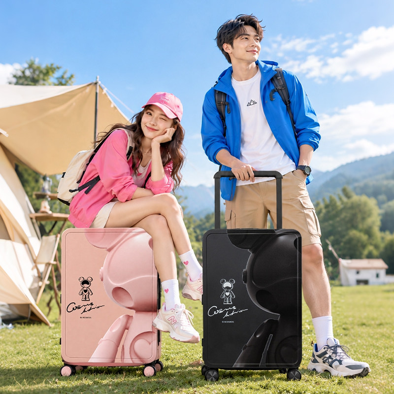 新款星际熊旅行拉杆箱男女学生万向轮旅游行李箱密码锁20寸可登机