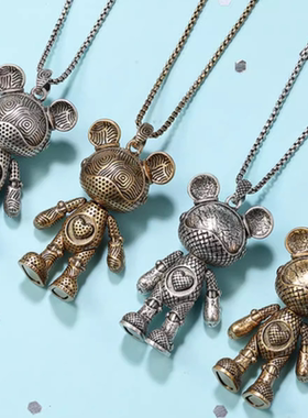 复古金属吊坠项链男女潮流项链