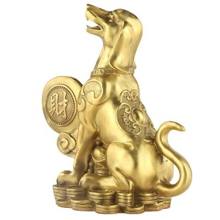 宝狗生肖元 厂家坐地生财狗元 E宝狗金钱狗摆件铜器工艺品