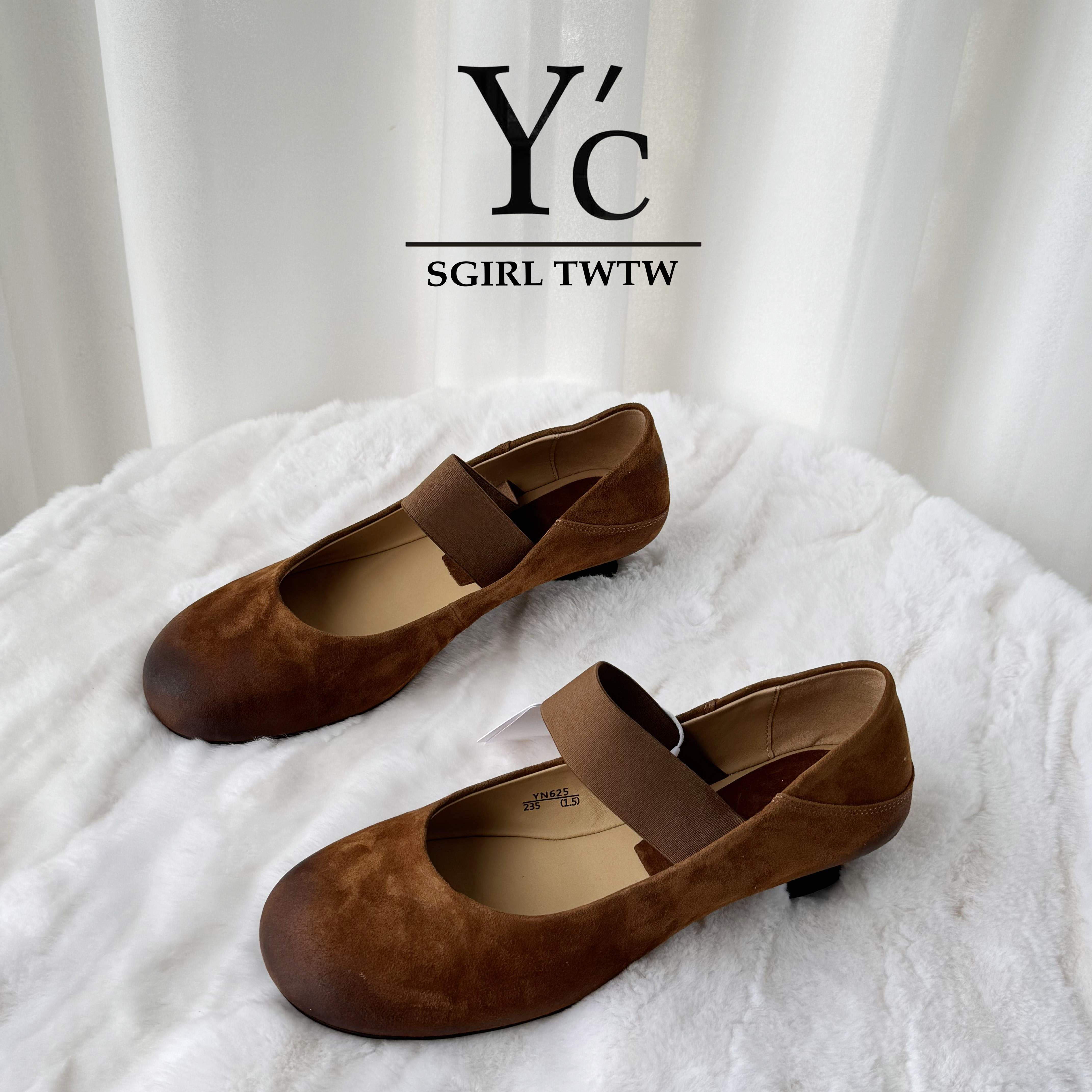 YC2025新品气质复古圆头纯色