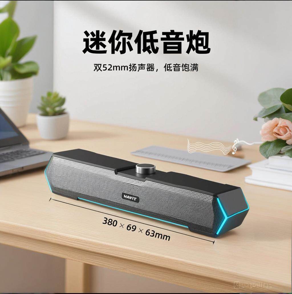 havit海威特M19有线蓝牙音箱 桌面台式电脑音响重低音小音响批发