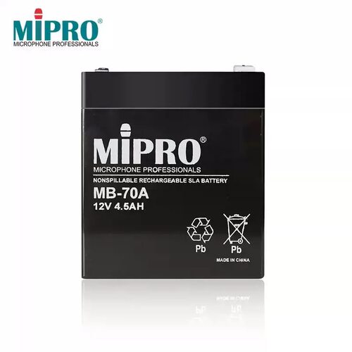 MIPRO扩音机电池MB-30A-70A电池 MA707/MA708/MA808电池12V 4.5Ah