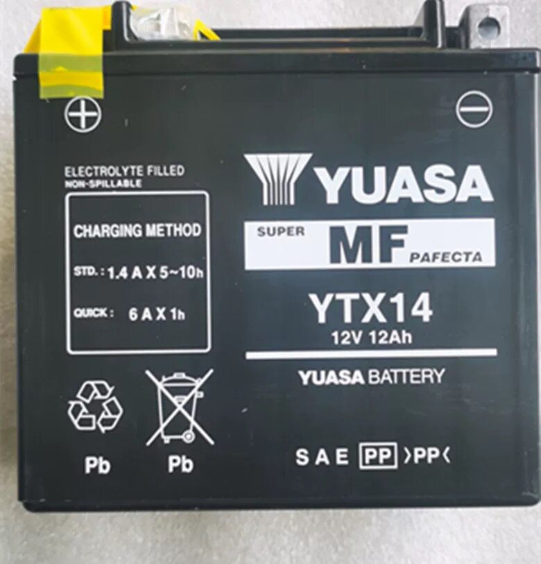 YUASAS汤浅电池 YTX14-BS 天浪650 宝马 水鸟 油鸟 奔驰吉普