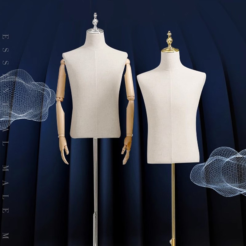 服装店男版全身模特展示架半身西服休闲包布假人偶橱窗陈列道具