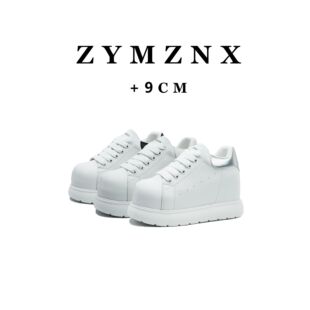 W680 小白鞋 平增高9cm小个子系带增高厚底潮流闲百搭早春女鞋
