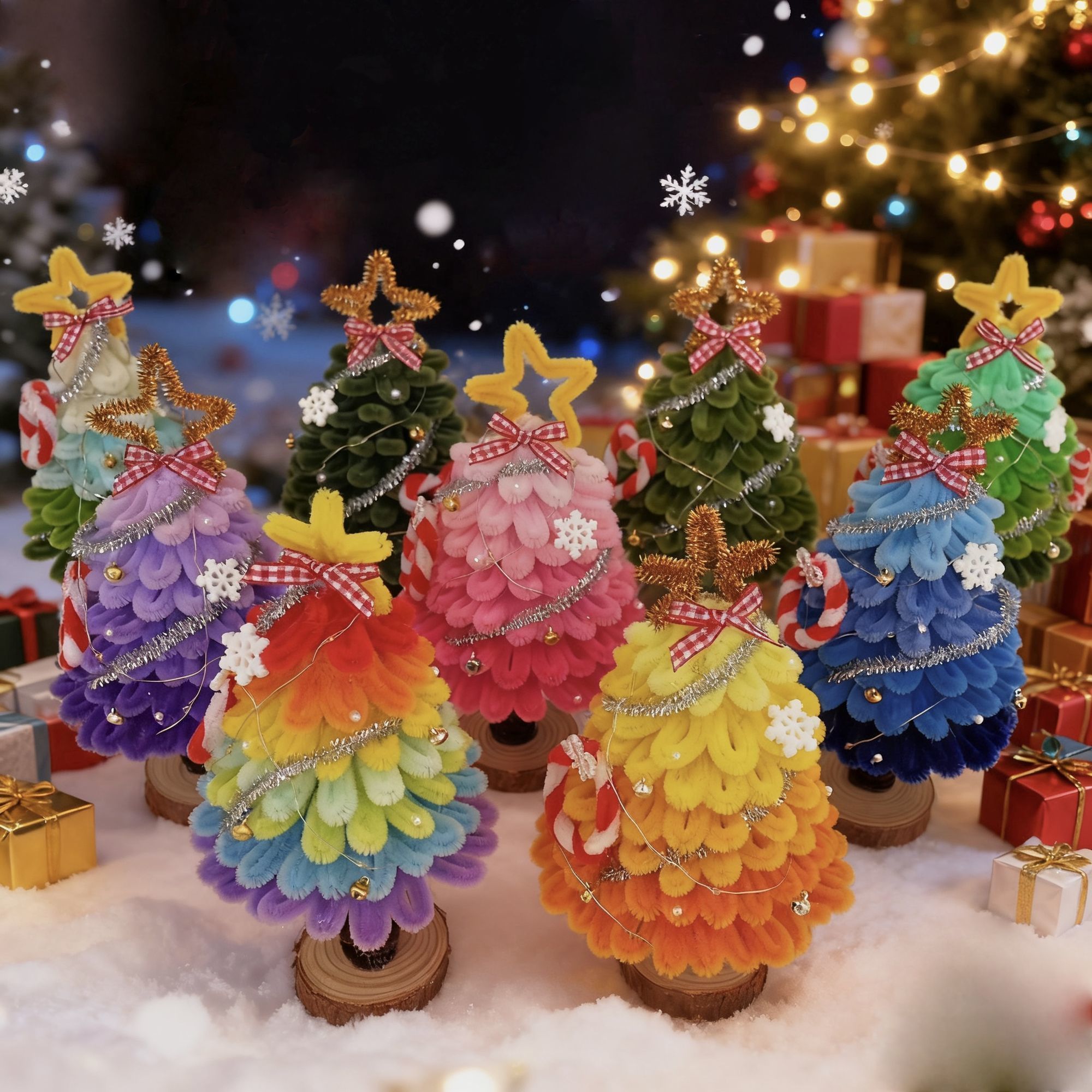 圣诞树手工材料包创意扭扭棒