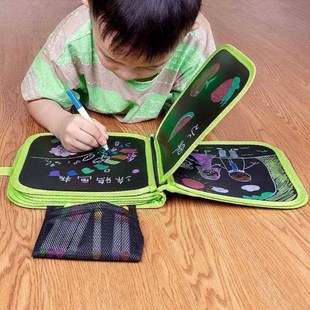 画画板儿童涂鸦可擦s绘画小黑板家用写字神器宝宝玩具小孩
