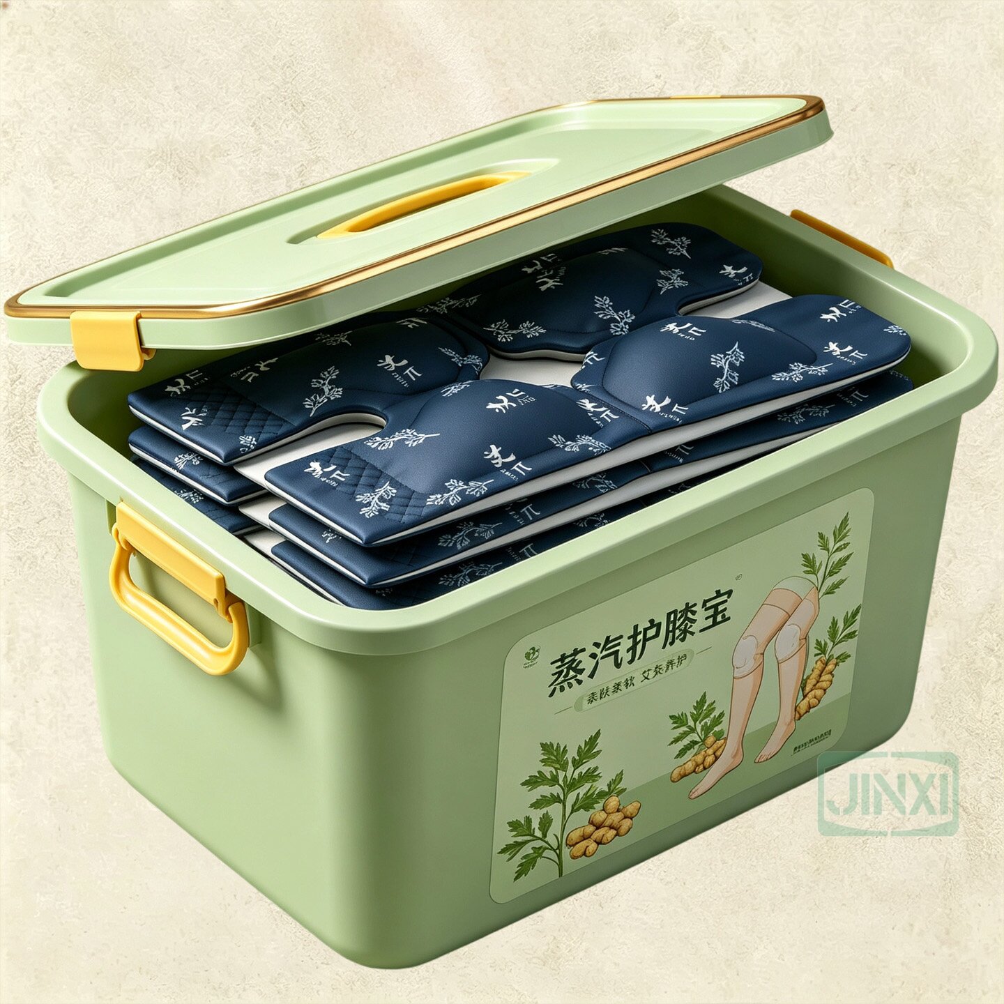 冬季艾草蒸汽自发热暖膝贴