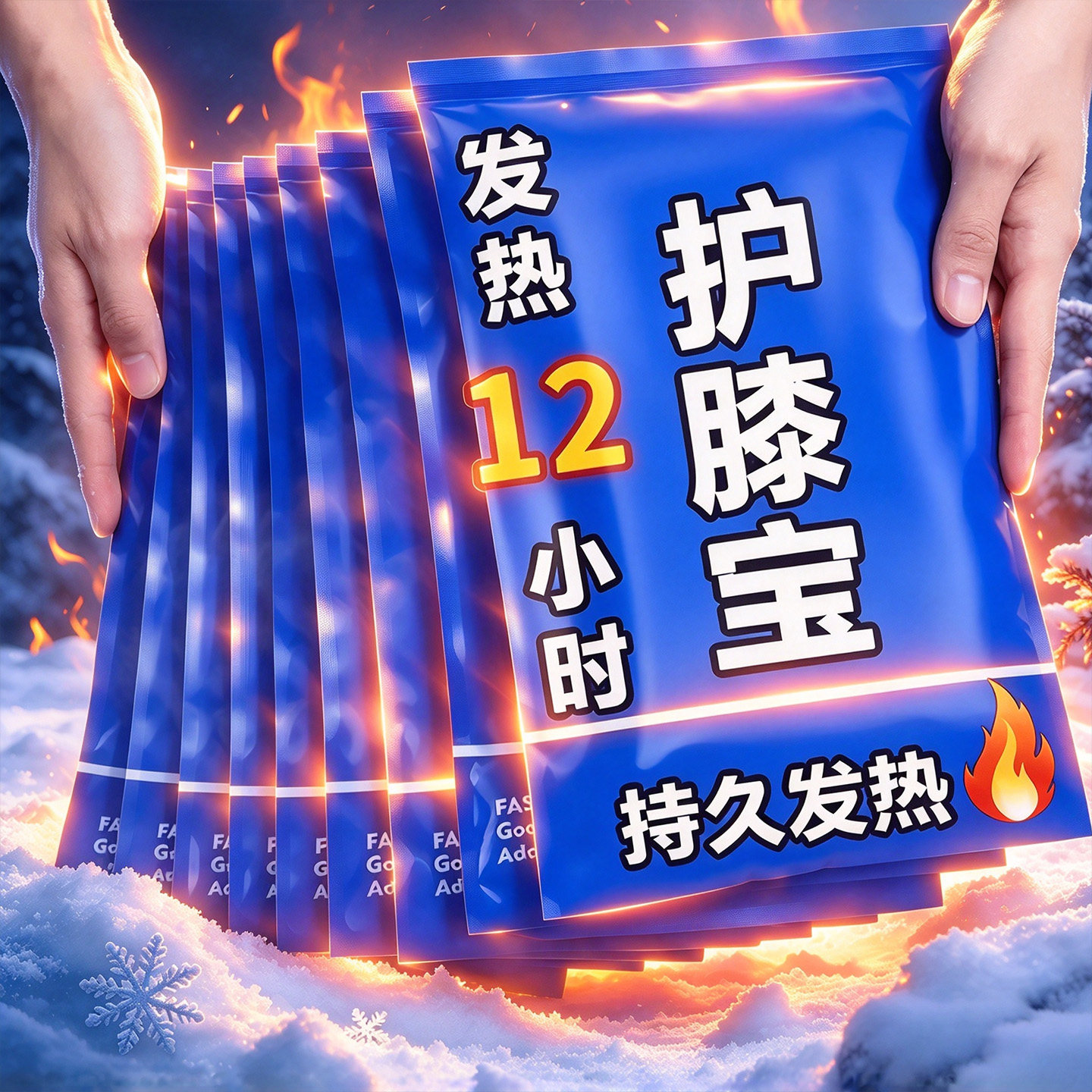 暖膝热敷贴护膝贴艾草热敷暖宝宝膝盖贴保暖贴关节艾灸贴发热护膝