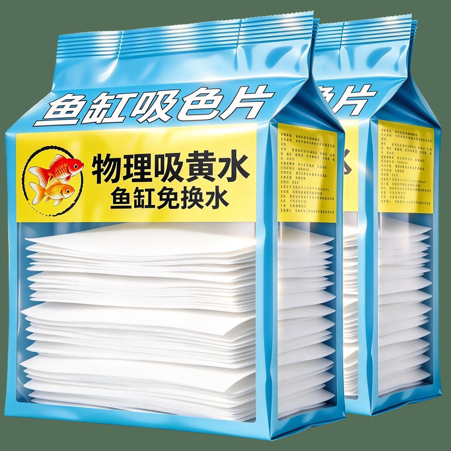 鱼缸除黄水纸色母片鱼缸吸色片过滤鱼粪净化水中杂质吸附布过滤棉