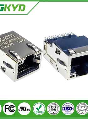 RJ45千兆集成滤波 网络连接器 LCP 接口 DGKYD211Q106DB1A7CBS057