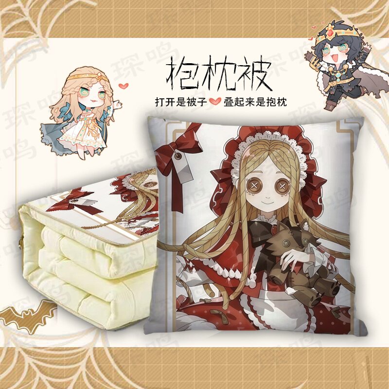 动漫小女孩两用抱枕被床头车载