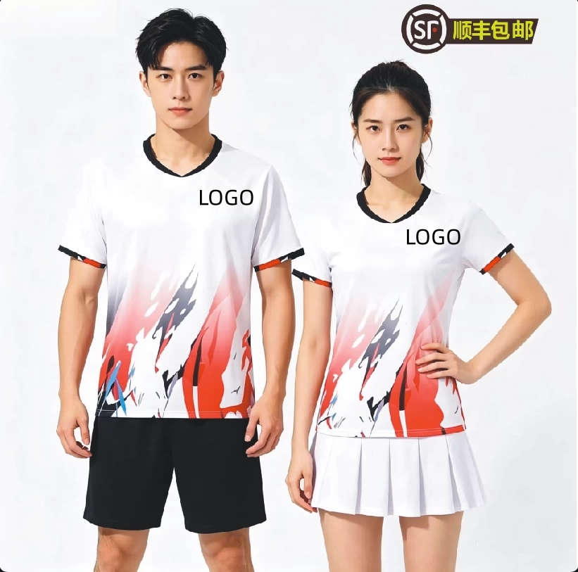 YY羽毛球服男女速干透气短袖