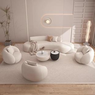 客厅弧形沙发酒店大堂接待区桌椅现代简约设计办公室会客沙发茶几