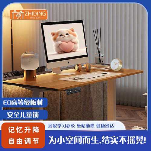 电脑桌台式家用公桌出租房卧室学习写字桌电竞桌书桌升降桌架
