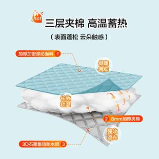 特厚 天澡JWB保暖浴成人宝宝加厚保温冬罩浴帐免打孔棉浴帘洗套装