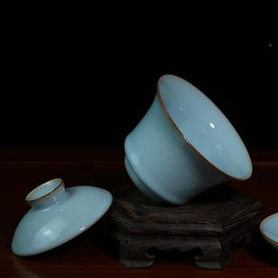 汝天青色汝汝瓷州陶14116365茶碗三才窑泡茶古风瓷家用不烫手单个
